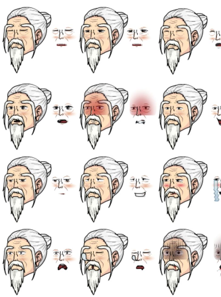 20 Biểu Cảm Ông Già, Người Già, Sư Phụ, Trưởng Lão Sử Dụng Trong Hoạt Hình 20 Biểu Cảm Ông Già, Người Già, Sư Phụ, Trưởng Lão Sử Dụng Trong Hoạt Hình