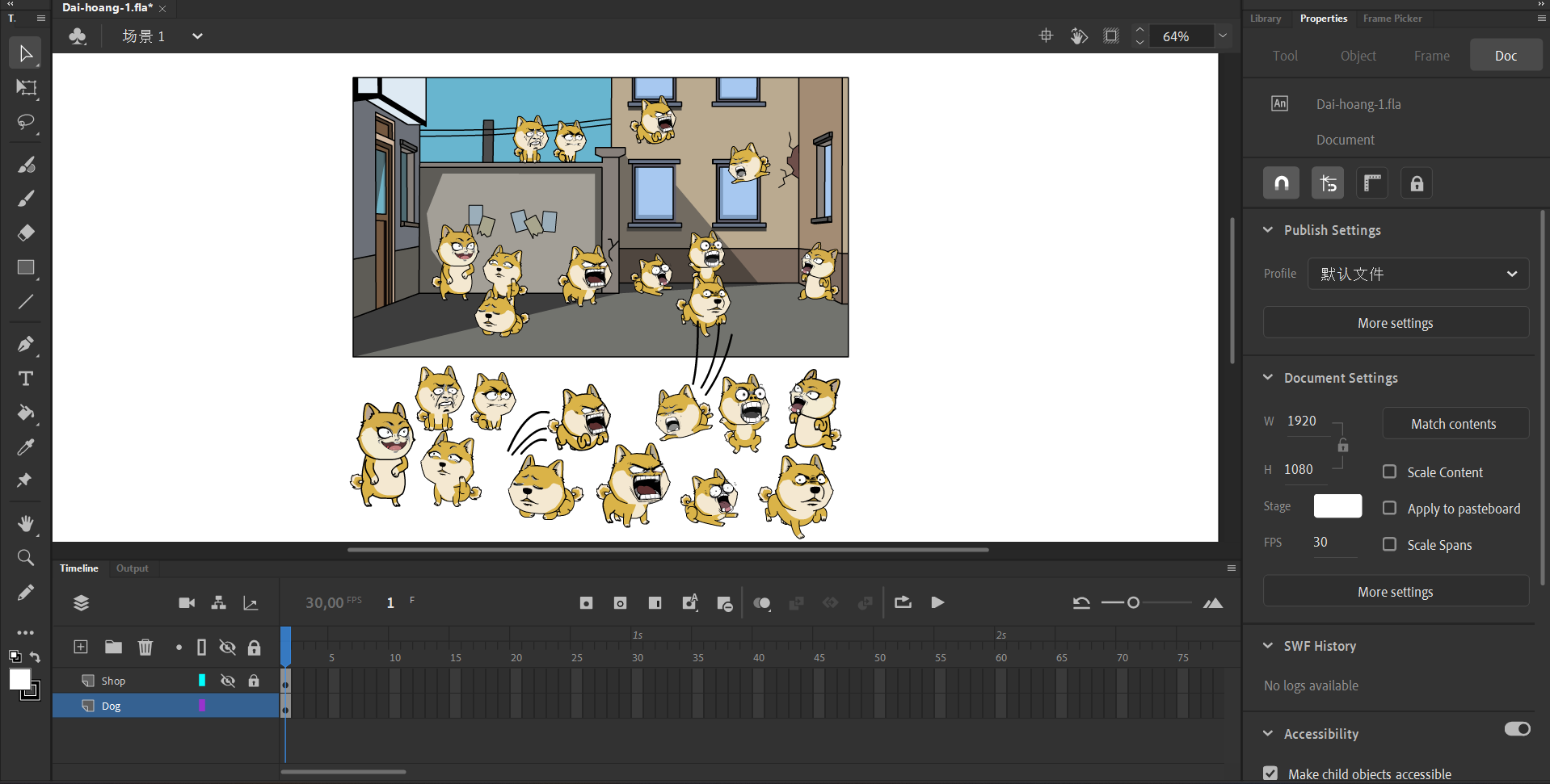 Ảnh 1 - 28 Dáng Nhân Vật Chó Đại Hoàng, Chó Vàng, Chó Đen Sử Dụng Trong Hoạt Hình Điêu Khắc Cát