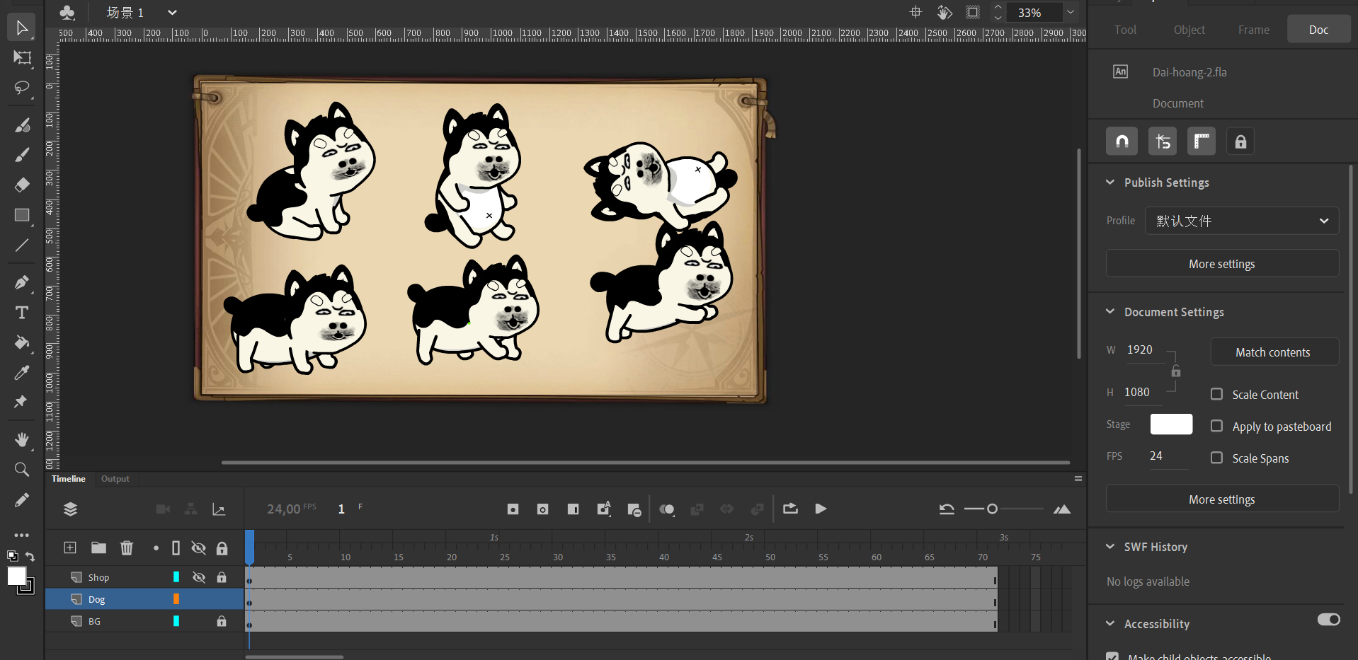 Ảnh 2 - 28 Dáng Nhân Vật Chó Đại Hoàng, Chó Vàng, Chó Đen Sử Dụng Trong Hoạt Hình Điêu Khắc Cát