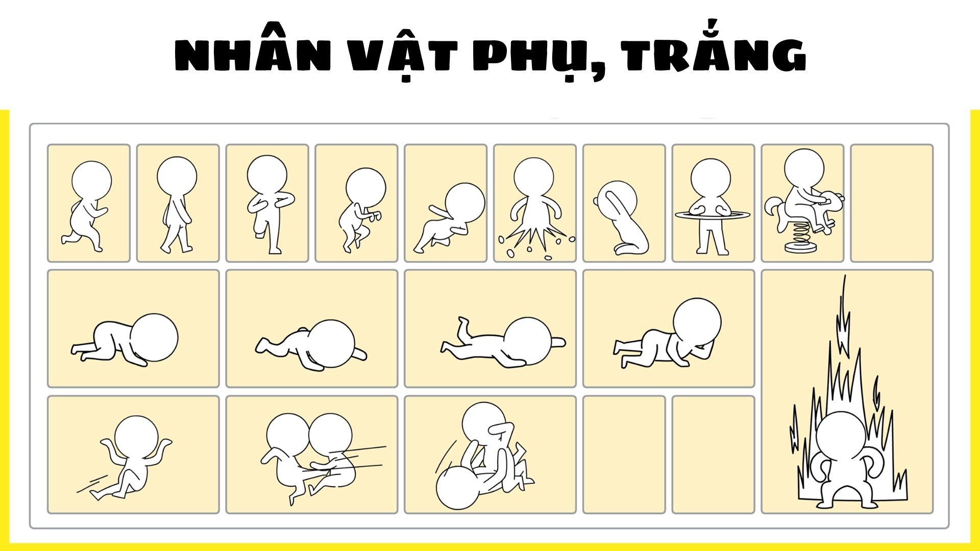 35 Nhân Vật Quần Chúng, Nhân Vật Phụ, Nhân Vật Trắng Trong Hoạt Hình Điêu Khắc Cát