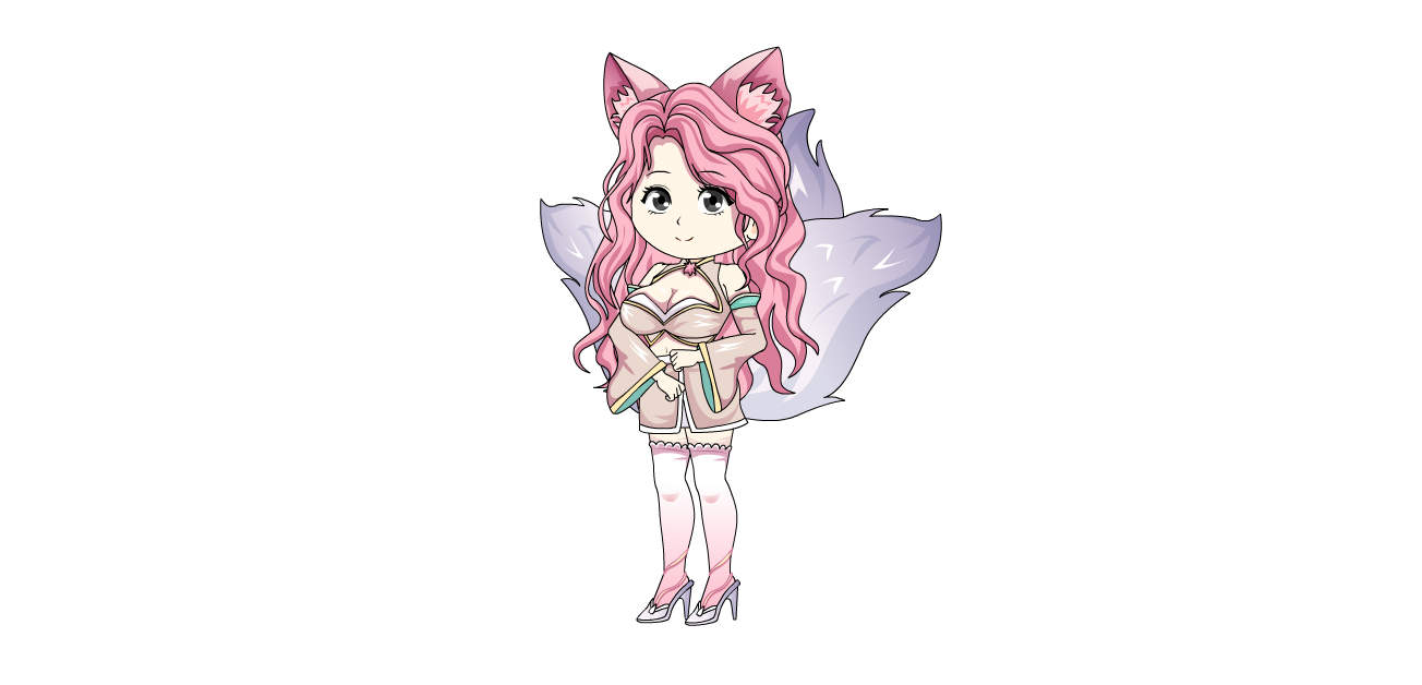 Ảnh 2 - [AN] Nhân Vật Nữ Hồ Ly Tóc Hồng