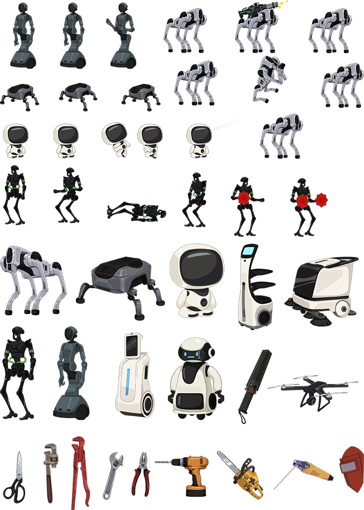 20 Robot, Trí Tuệ Nhân Tạo, Đồ Dùng Sửa Chữa Trong Hoạt Hình Điêu Khắc Cát 20 Robot, Trí Tuệ Nhân Tạo, Đồ Dùng Sửa Chữa Trong Hoạt Hình Điêu Khắc Cát
