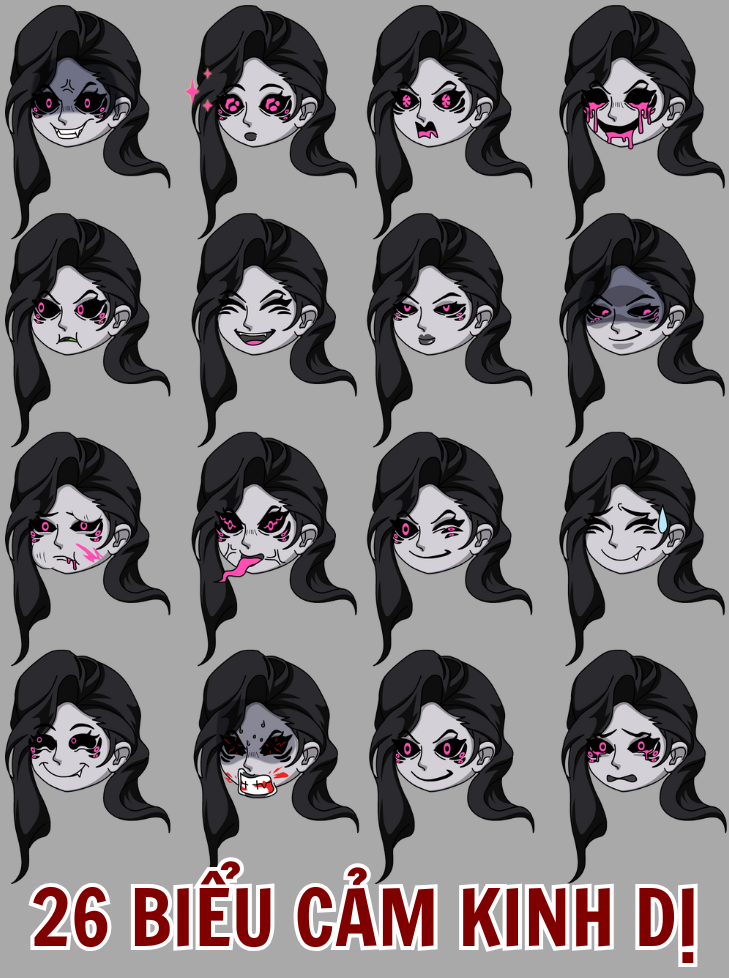 26 Biểu Cảm Kinh Dị Quỷ Nữ, Ma Nữ, Oan Hồn Trong Hoạt Hình Điêu Khắc Cát